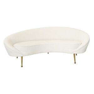 Eloise Ivory and Gold Sofa