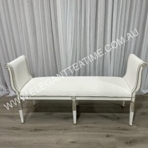Ava French White with Silver Bench