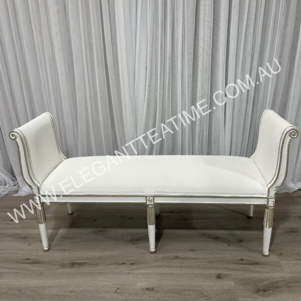 Ava French White with Silver Bench